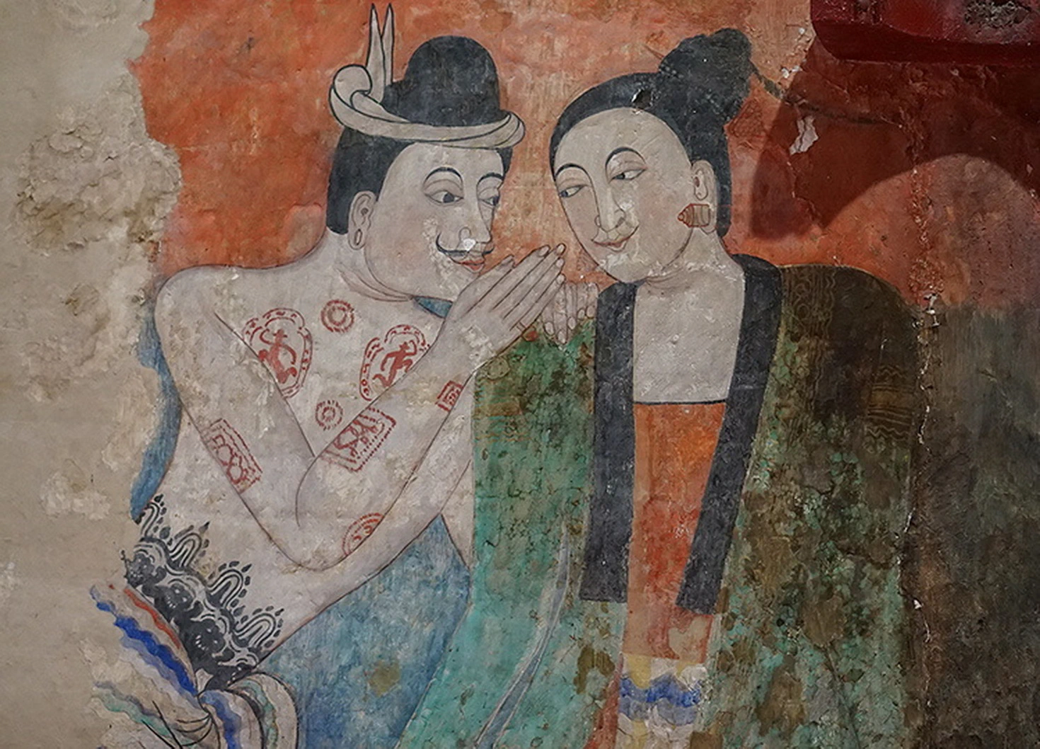 Pu Man Ya Man Love Mural, Iconic Nan Mural At Wat Phumin